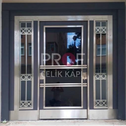 Gümüş Ferforje Antrasit  Apartman Giriş Kapısı PRF889