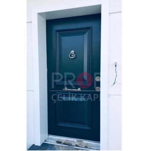 Kabartmalı Lacivert Daire Kapısı PRF604