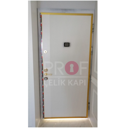 Desenli Beyaz Daire Kapısı PRF511