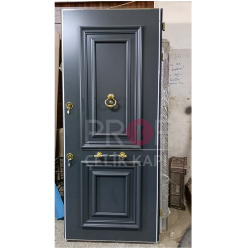 Kabartmalı Antrasit Daire Kapısı PRF535