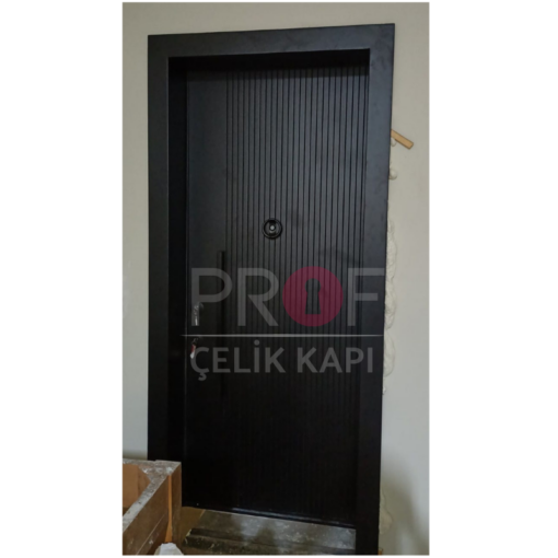 Şerit Desen Antrasit Daire Kapısı PRF539