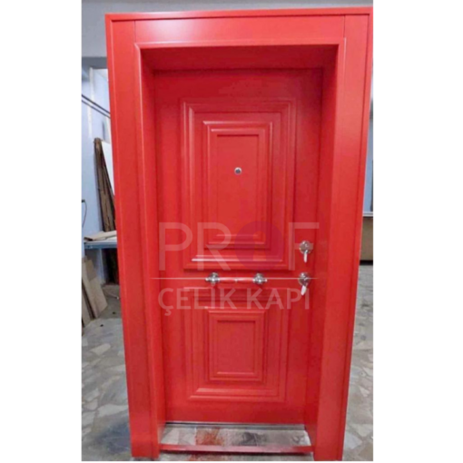 Kabartmalı Kırmızı Daire Kapısı PRF564