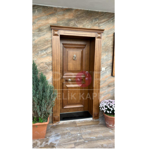 Kbartmalı Ahşap Daire Kapısı PRF573