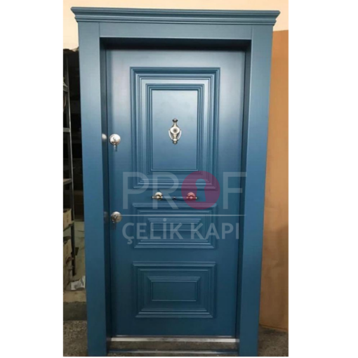 Kabartmalı Koyu Mavi Daire Kapısı PRF589