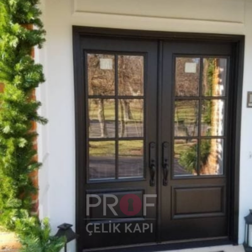 Siyah Ayna Detay Villa Kapısı PRF300